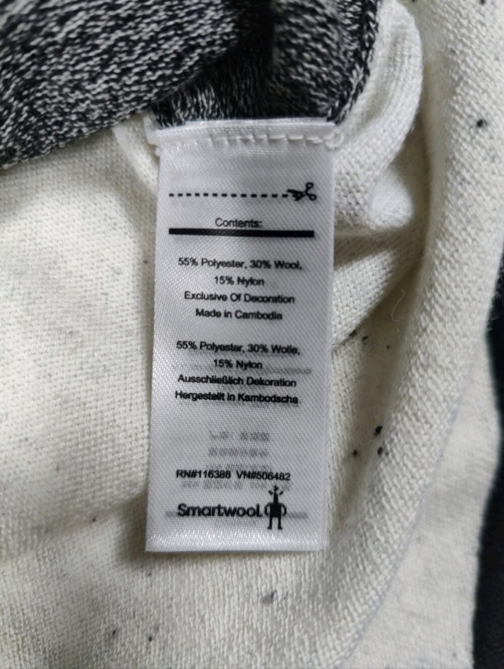 Smartwool Heathered Gray And Black Wool Blend Long Sleeve Shirt Size M - Picture 2 of 8